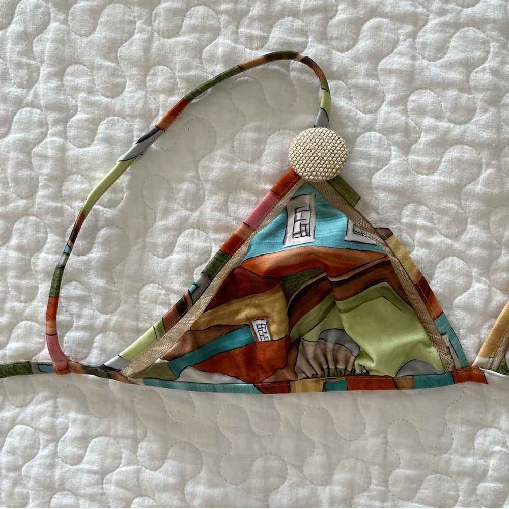 NWOT Agua De Coco Brazilian Swimwear Bikini Top Size S - Picture 3 of 7